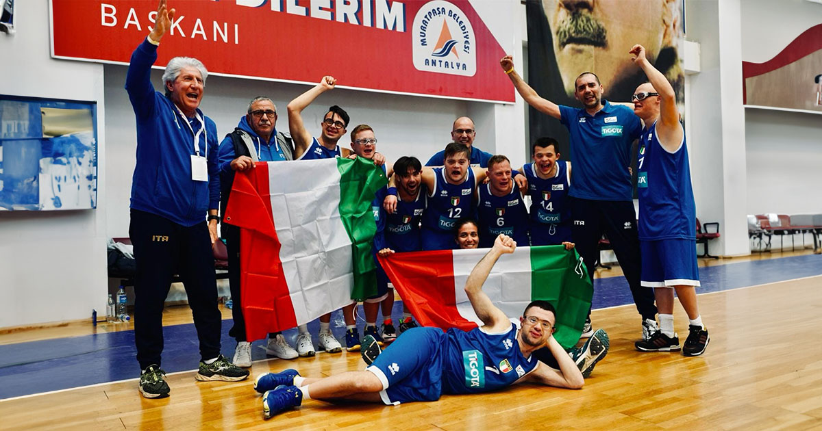 La Nazionale Italiana di bakset con sindrome di Down vince il campionato mondiale